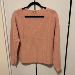 J.Crew Ribbed V-Neck Oversized Sweater